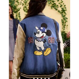 Box Lunch Disney adult unisex L varsity bomber cotton jacket 90s style thick hea